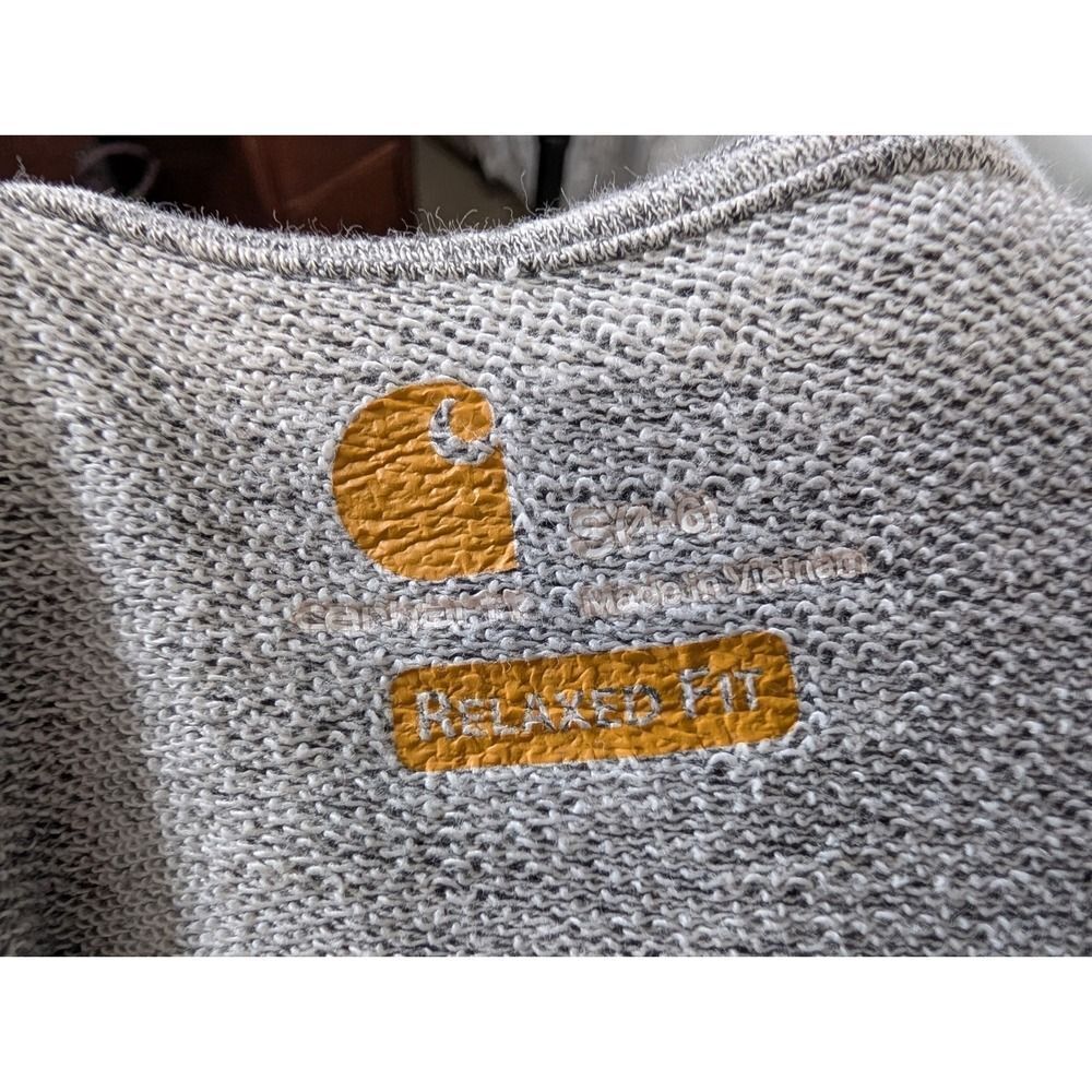 Carhartt Newberry Pullover Hoodie Womens Small Youth L Gray Marled Relaxed Fit - Picture 5 of 9